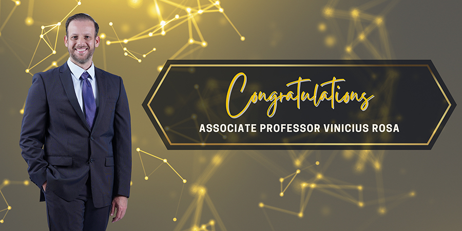 Associate Professor Vinicius Rosa Honoured as a Fellow of the Academy of Dental Materials